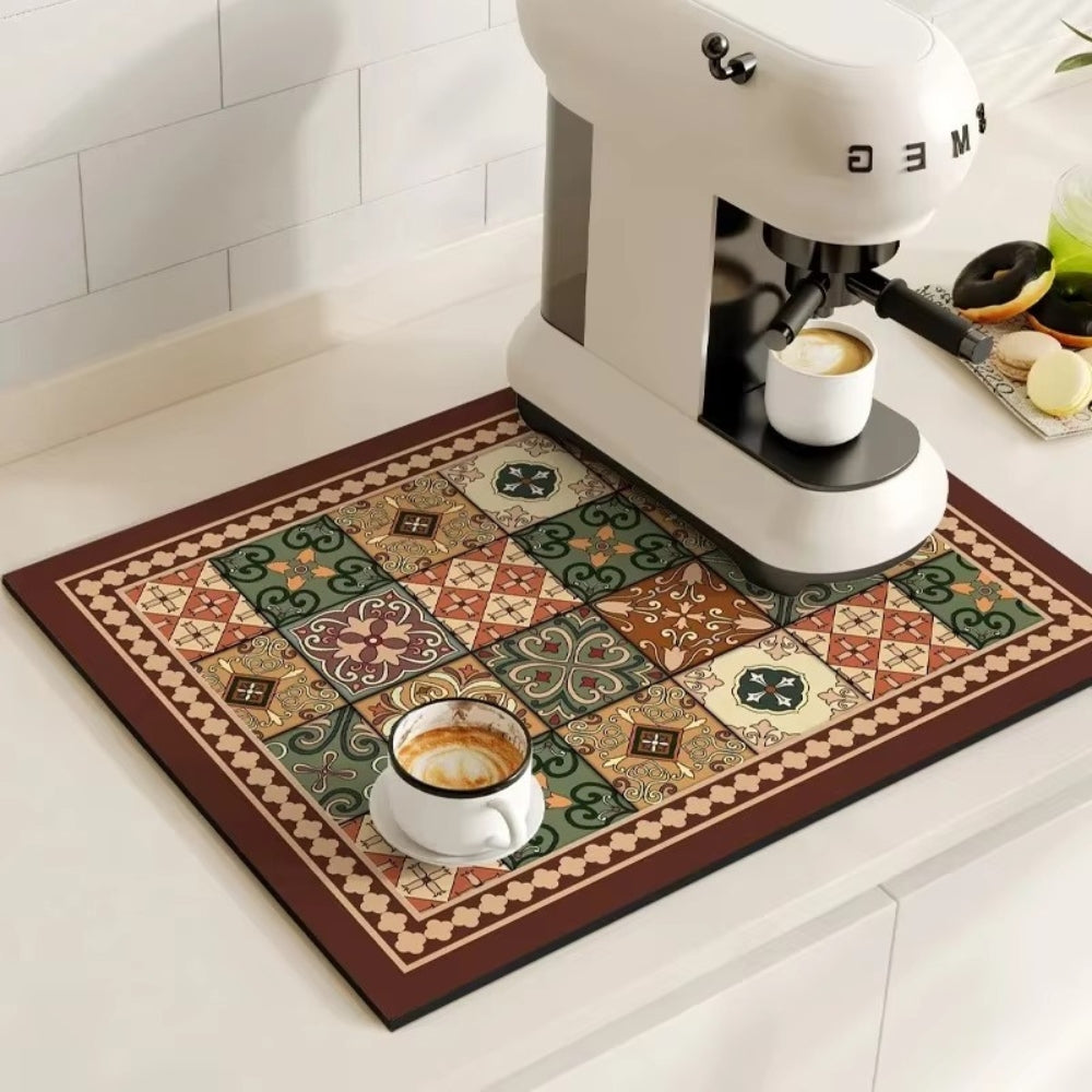 Waterproof Coffee Station Mat Spill Catcher for Kitchen Sinks