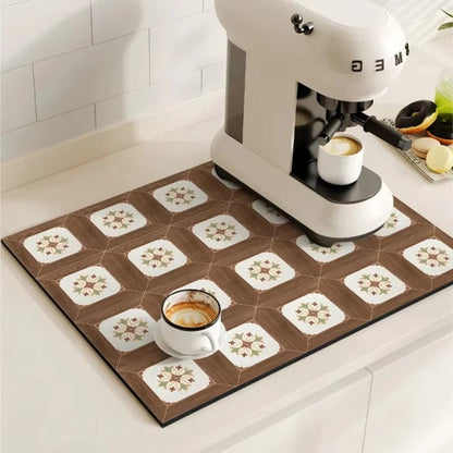 Waterproof Coffee Station Mat Spill Catcher for Kitchen Sinks