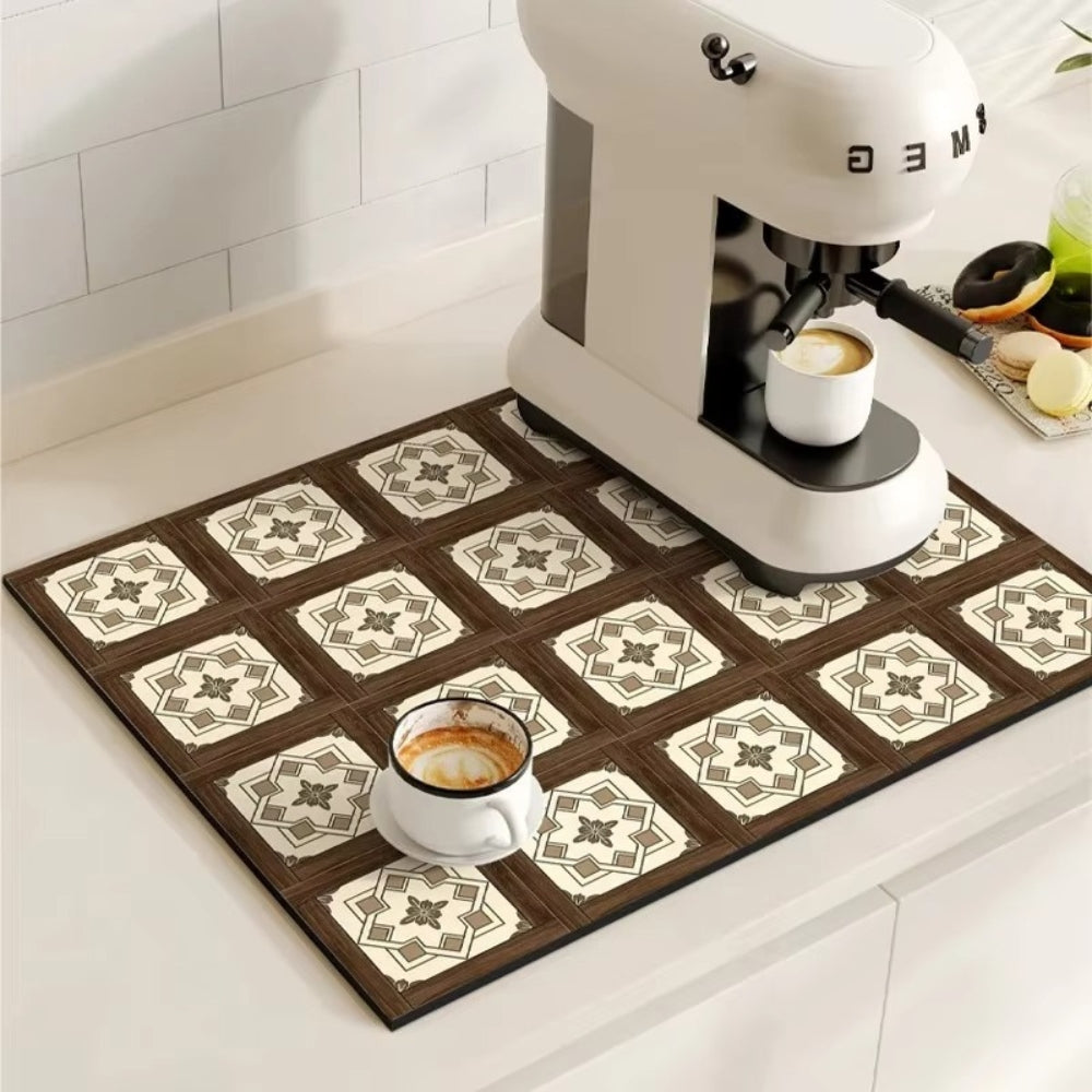 Waterproof Coffee Station Mat Spill Catcher for Kitchen Sinks
