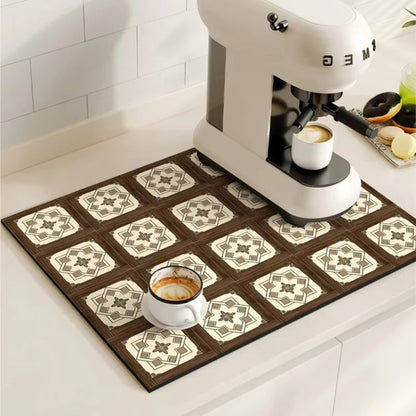 Waterproof Coffee Station Mat Spill Catcher for Kitchen Sinks