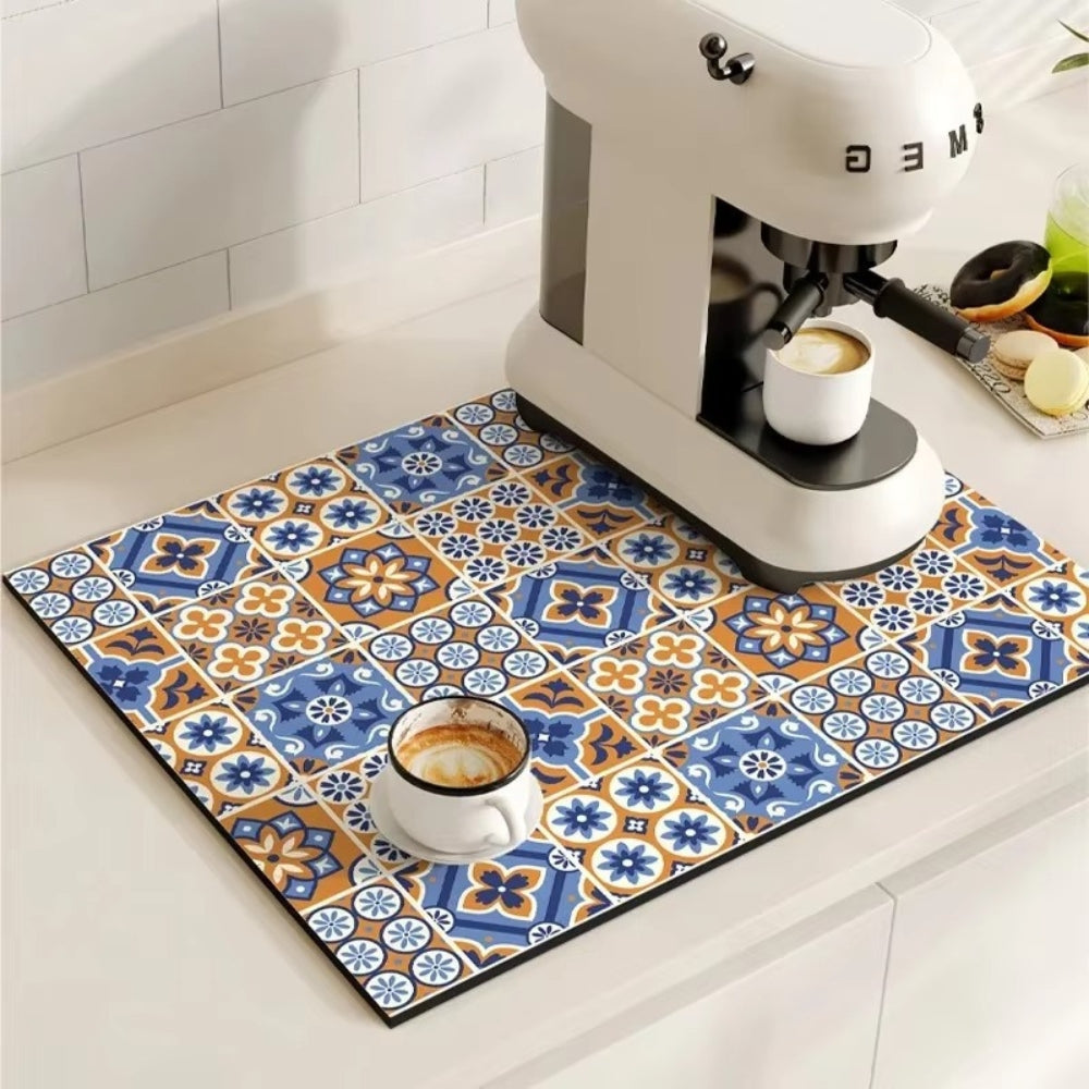 Waterproof Coffee Station Mat Spill Catcher for Kitchen Sinks