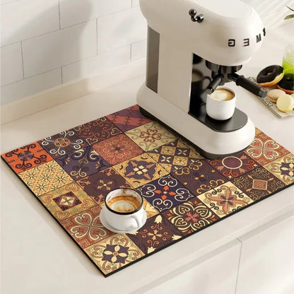 Waterproof Coffee Station Mat Spill Catcher for Kitchen Sinks