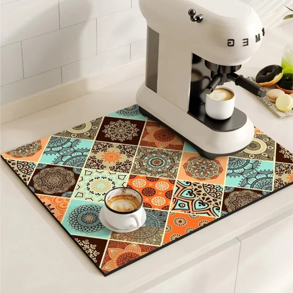 Waterproof Coffee Station Mat Spill Catcher for Kitchen Sinks