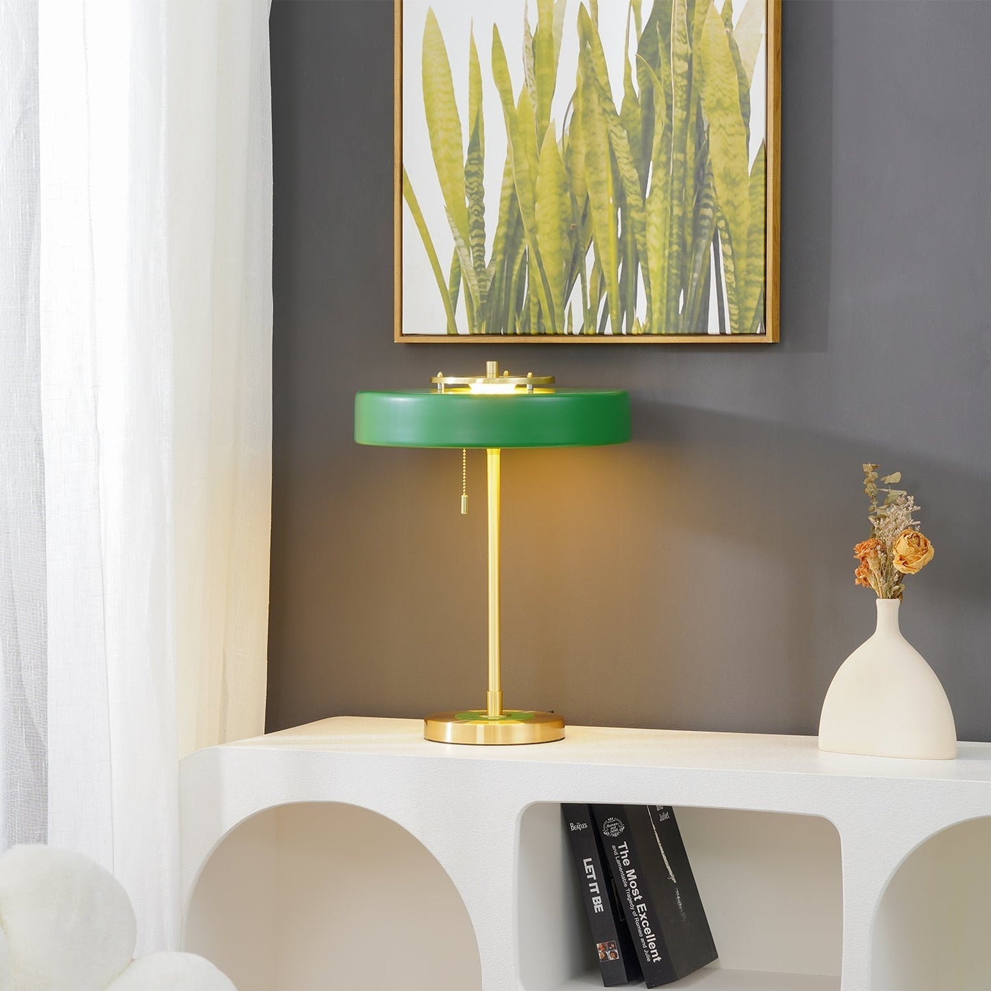Classic Metal and Glass Desk Lamp