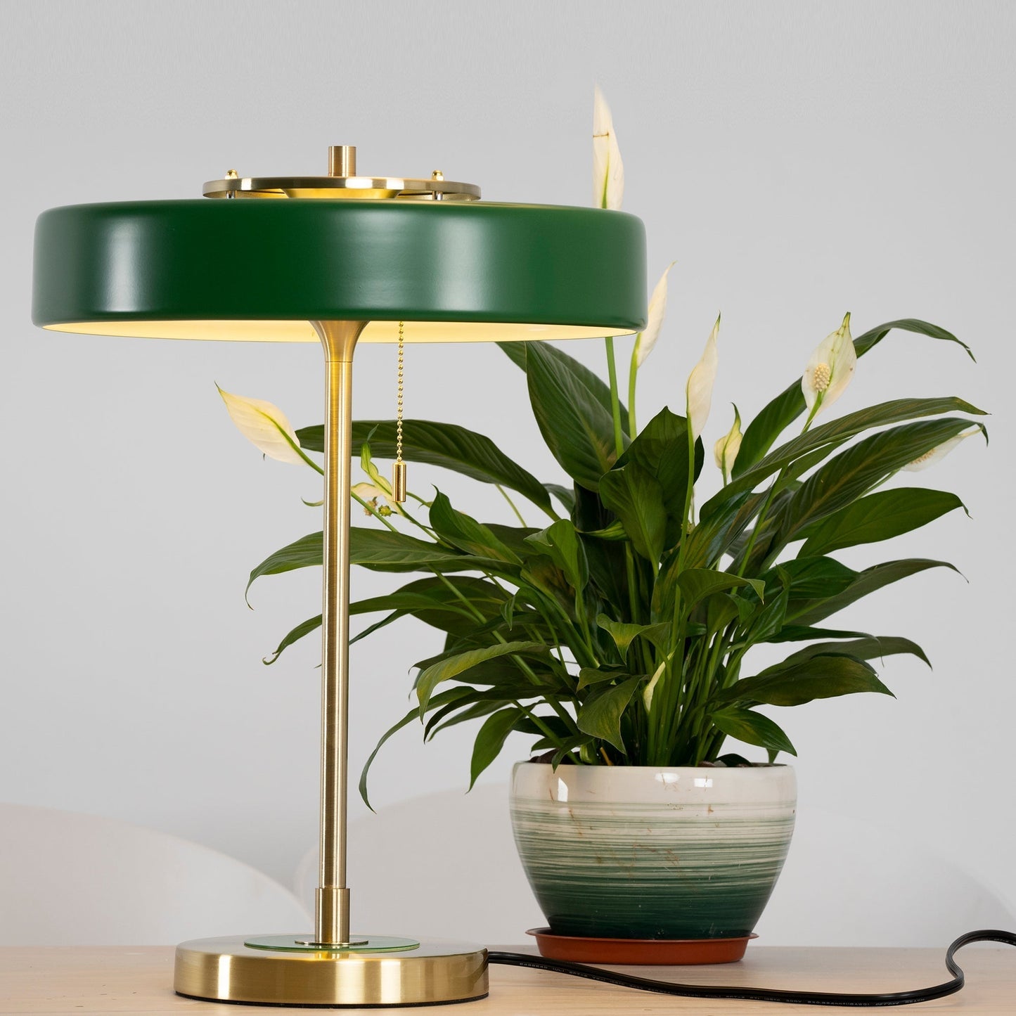 Classic Metal and Glass Desk Lamp