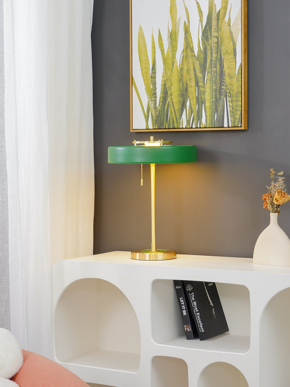 Classic Metal and Glass Desk Lamp