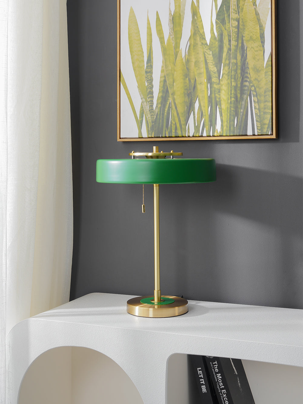 Classic Metal and Glass Desk Lamp