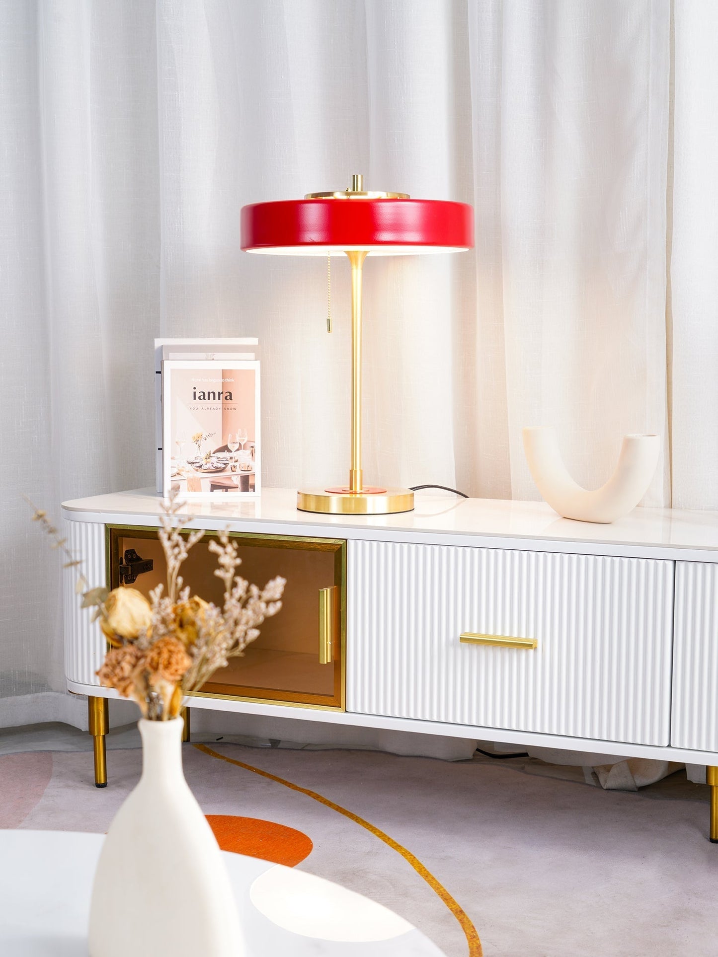 Classic Metal and Glass Desk Lamp