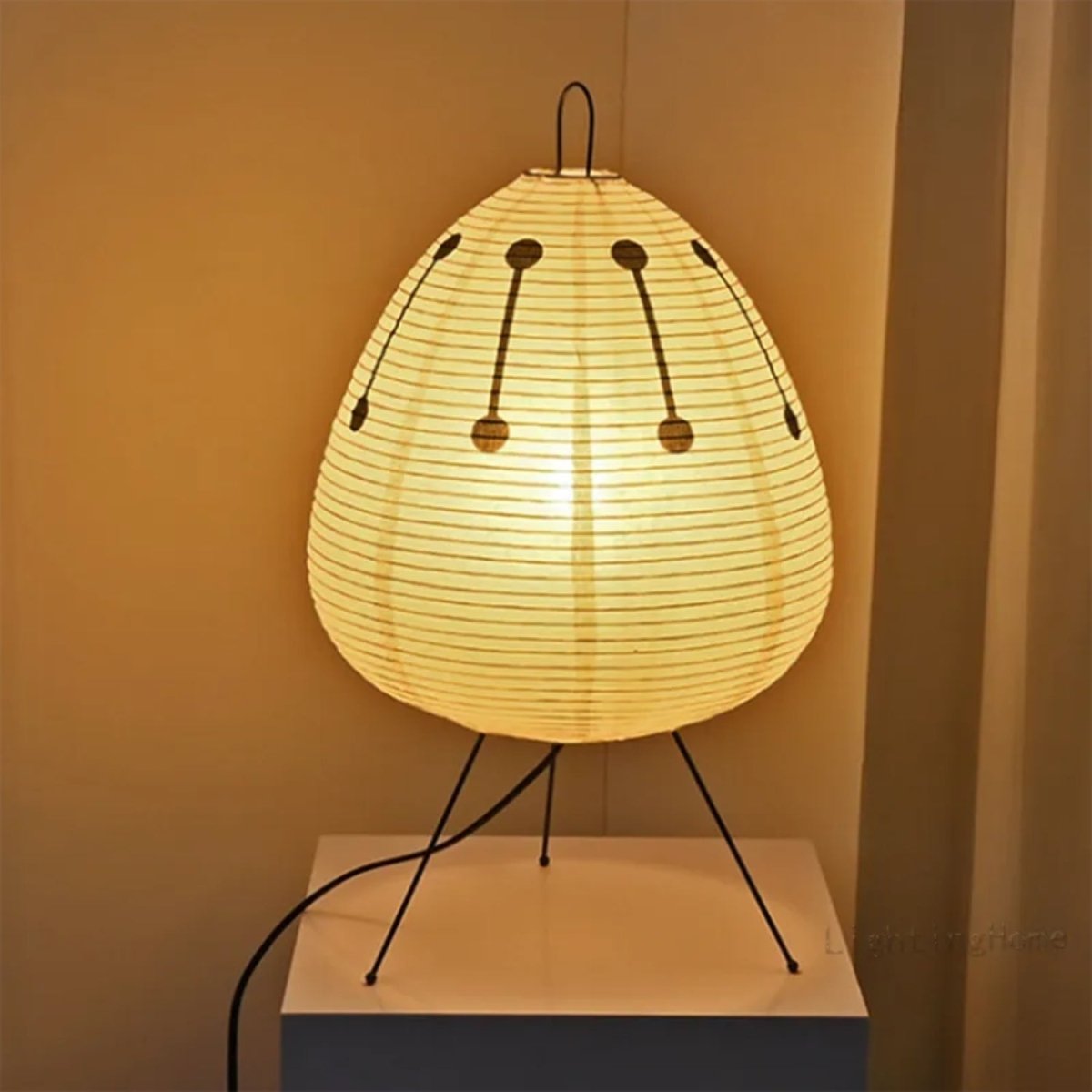 Traditional Japanese Paper Table Lamp