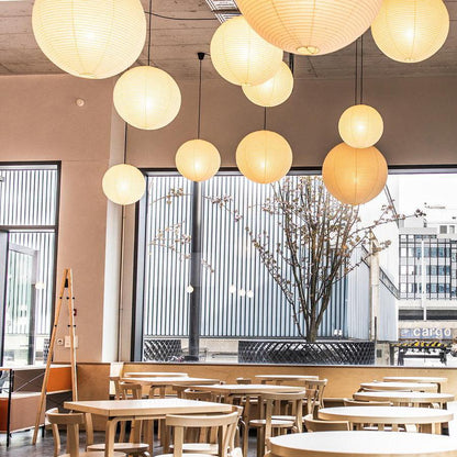 Unique Paper Globe Pendant Lamp 1-Light