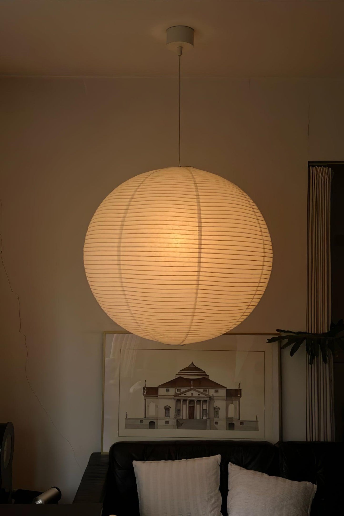 Unique Paper Globe Pendant Lamp 1-Light