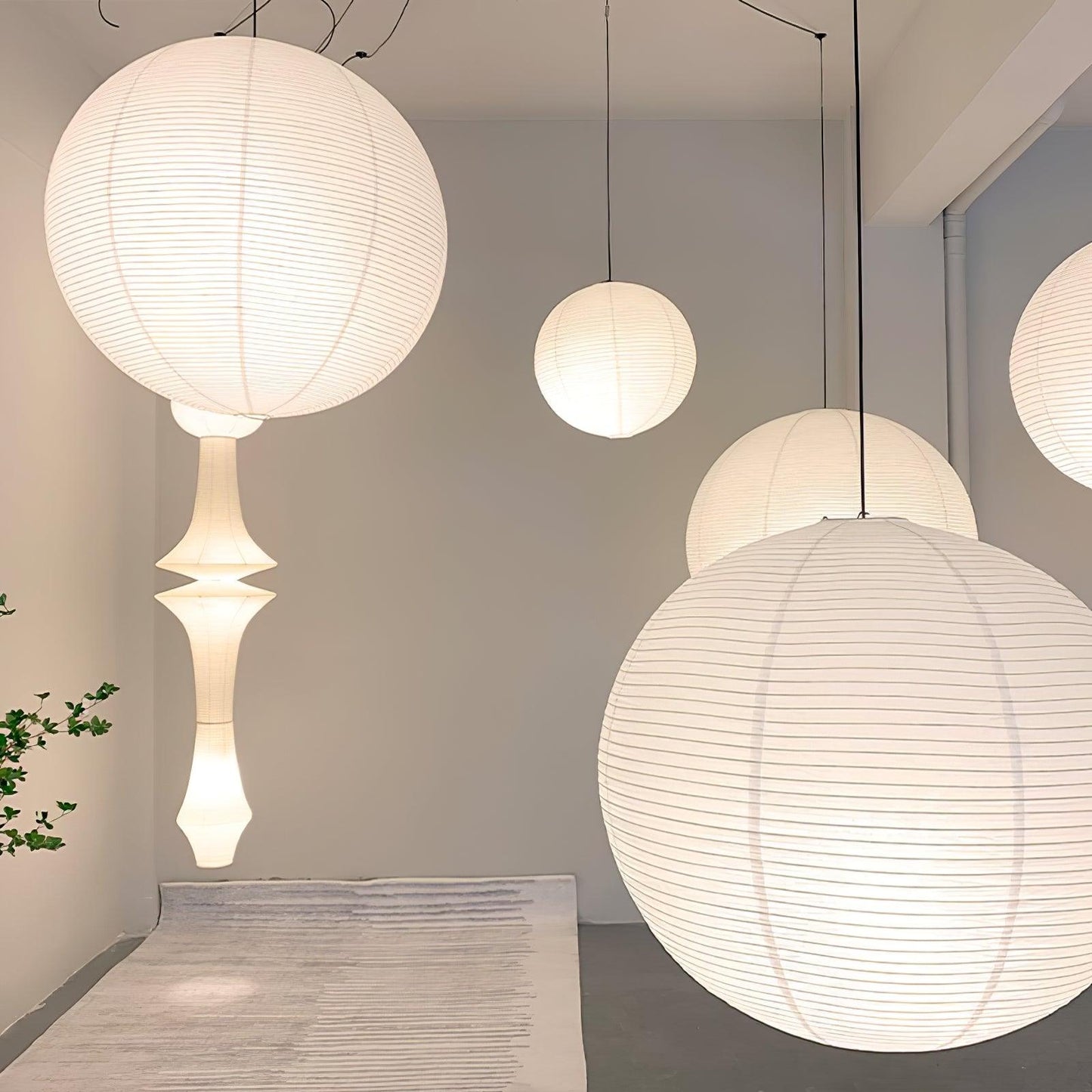 Unique Paper Globe Pendant Lamp 1-Light