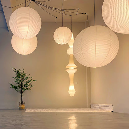 Unique Paper Globe Pendant Lamp 1-Light