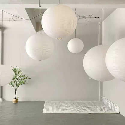 Unique Paper Globe Pendant Lamp 1-Light