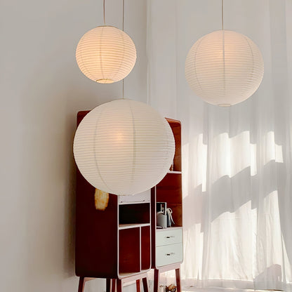 Unique Paper Globe Pendant Lamp 1-Light