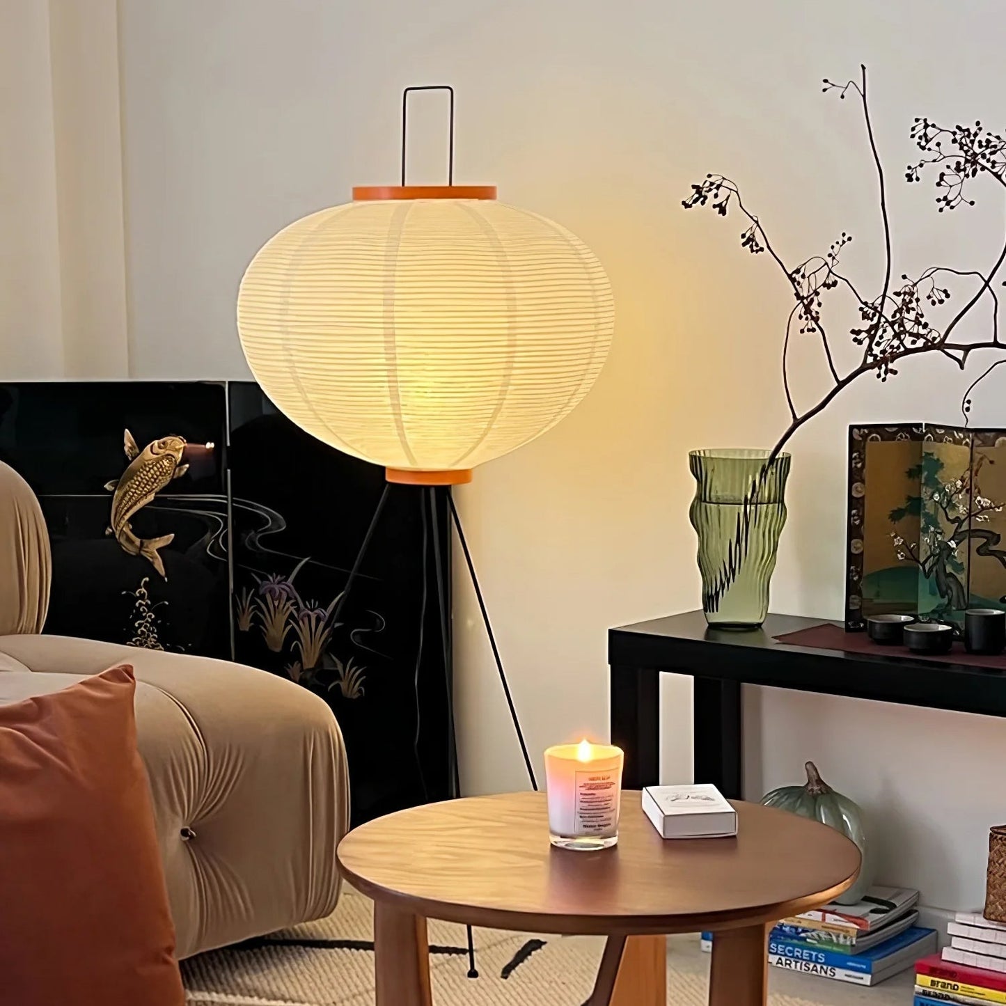 Rice paper floor lamp 1
