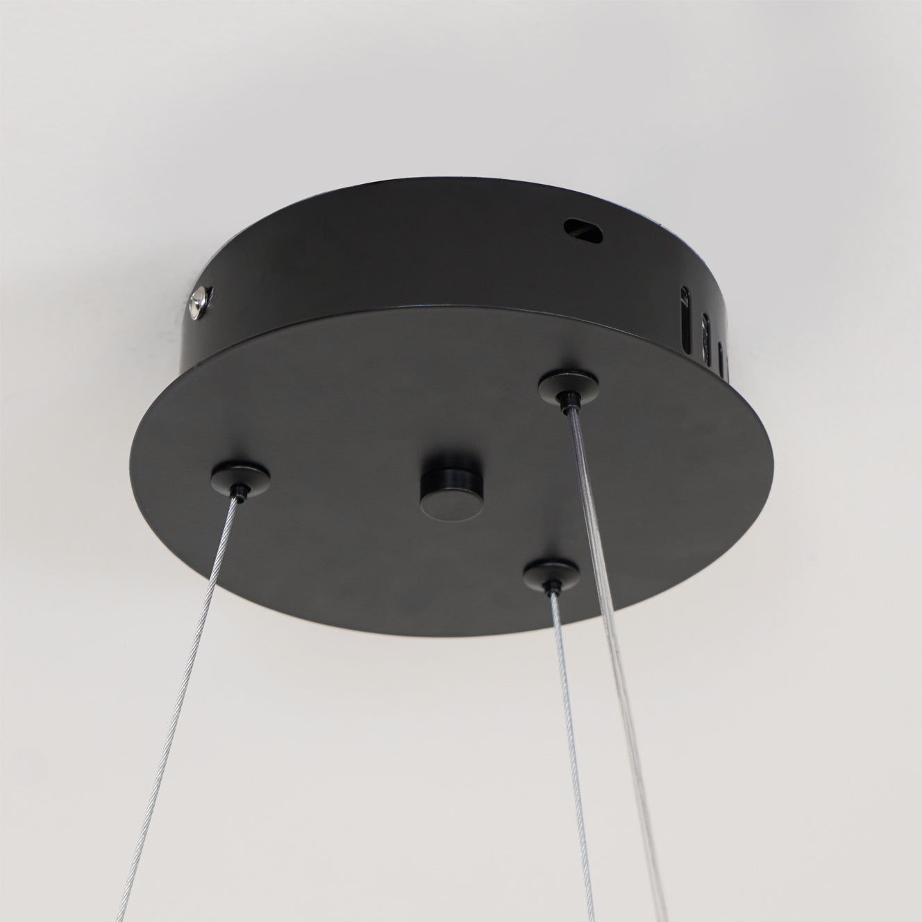 Contemporary Double Ring LED Pendant Adjustable Light Fixture