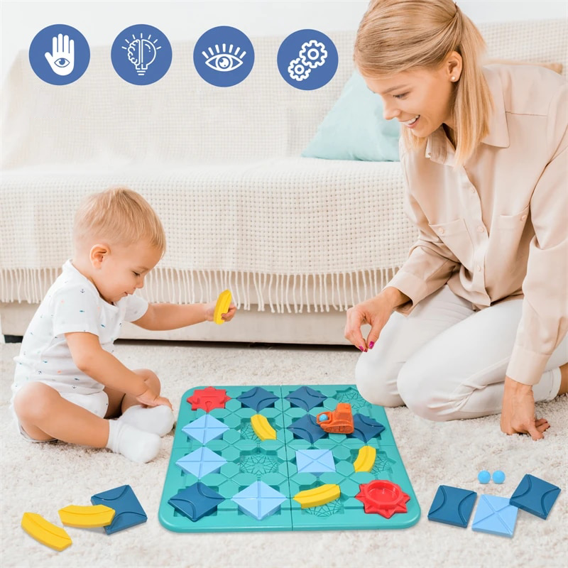 Interactive Wooden Puzzle Board Game