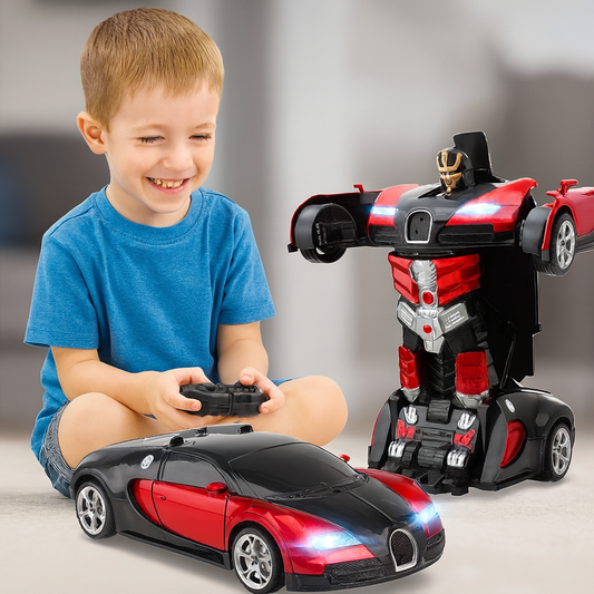 Fast RC Transforming Car with Flashing Lights and Sounds - Fesara