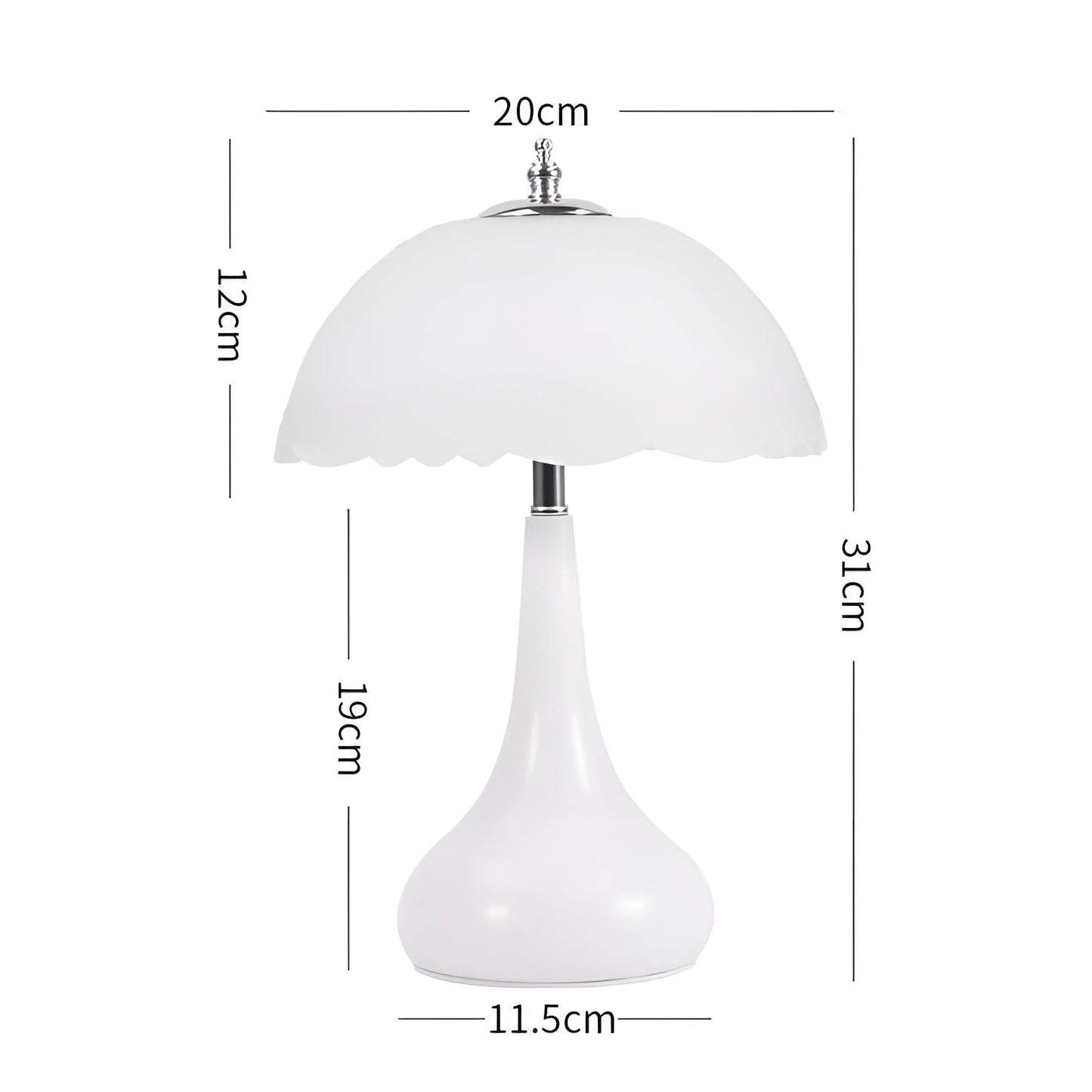 Classic Mushroom Table Lamp with LED Dimmer
