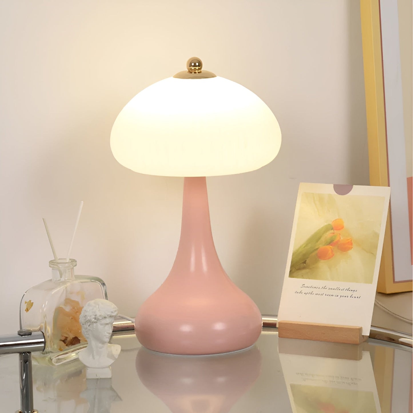 Classic Mushroom Table Lamp with LED Dimmer