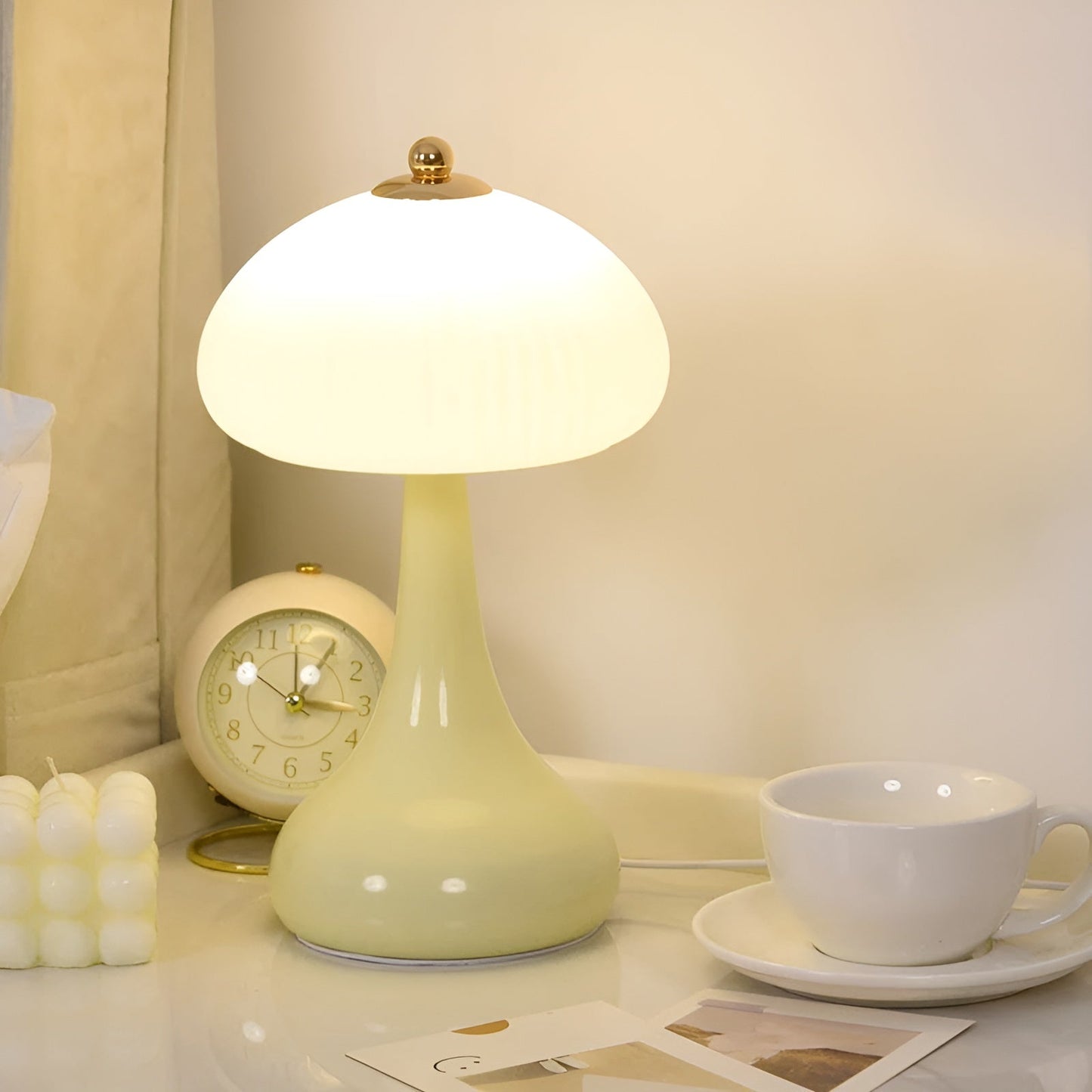 Classic Mushroom Table Lamp with LED Dimmer - Fesara