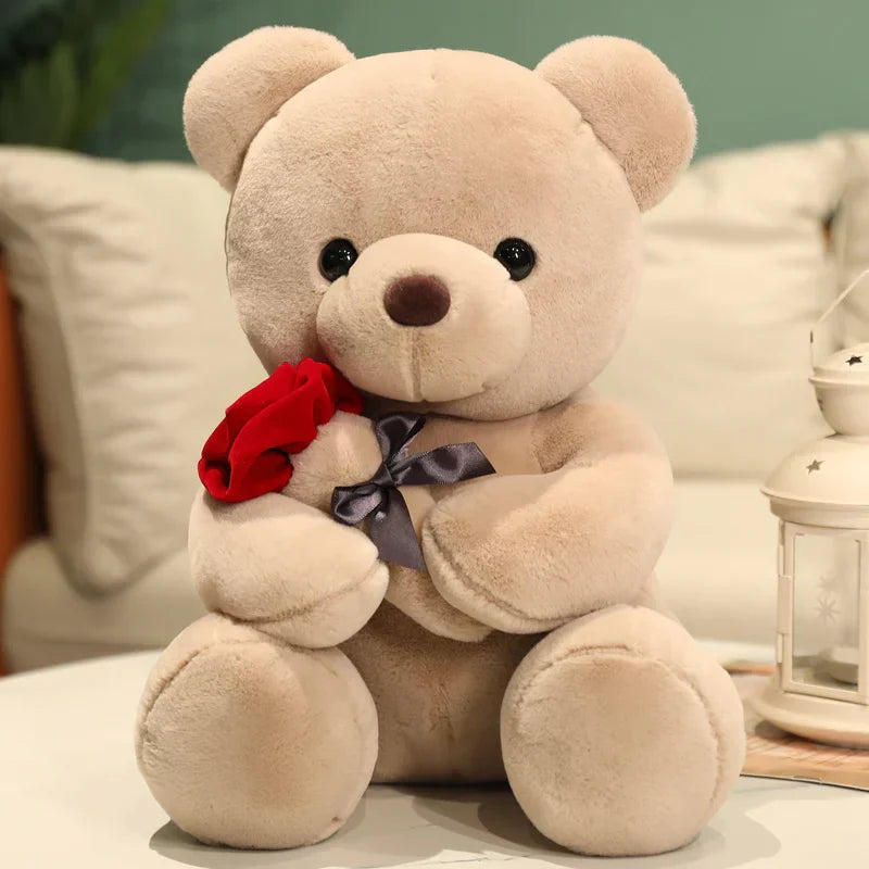 Cuddly Teddy Bear with Flowers Gift Set
