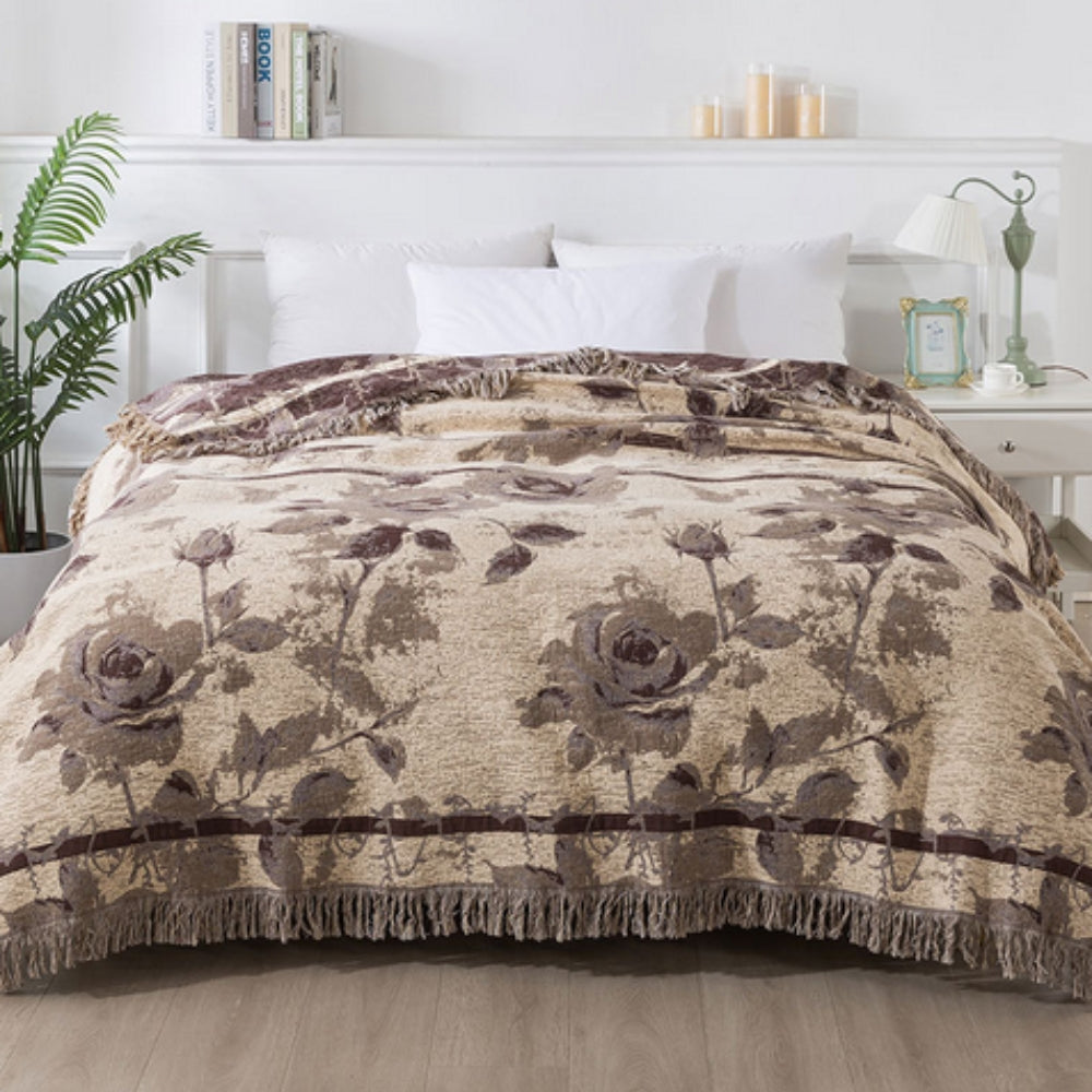 Colorful Flower Pattern Soft Blanket