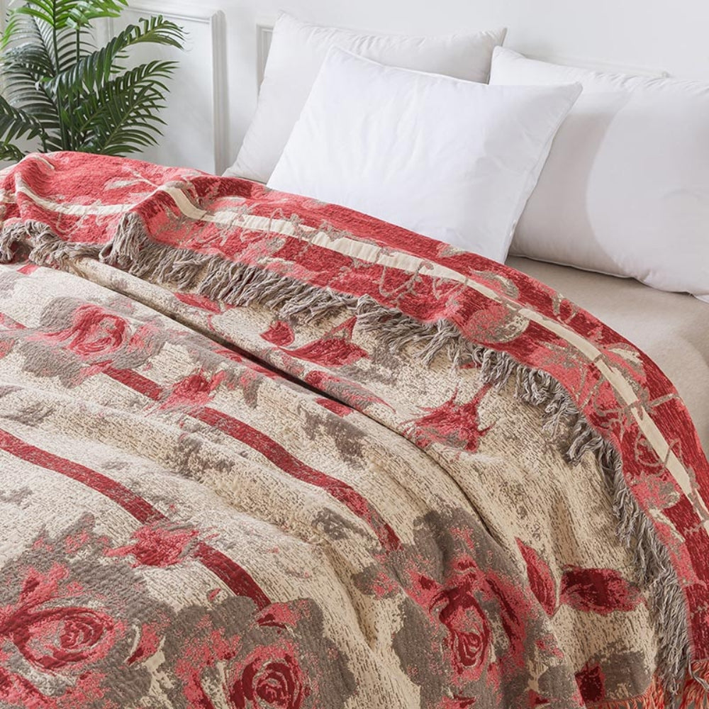Colorful Flower Pattern Soft Blanket