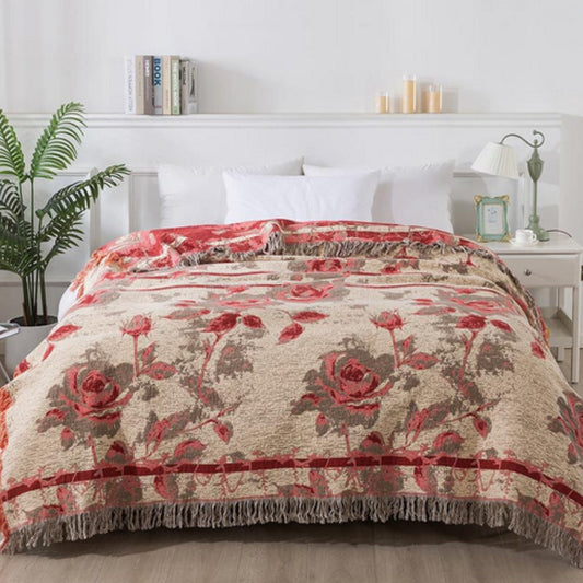 Colorful Flower Pattern Soft Blanket - Fesara