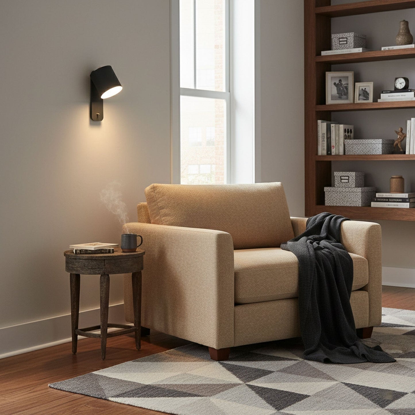 Sleek Adjustable Cylinder LED Wall Light Fixture