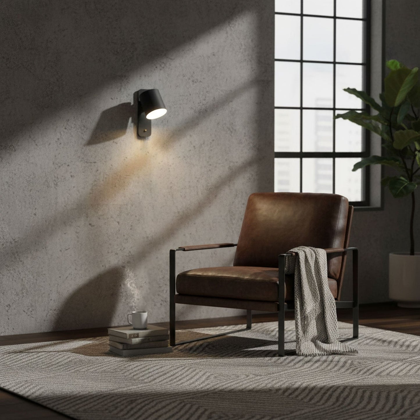 Sleek Adjustable Cylinder LED Wall Light Fixture