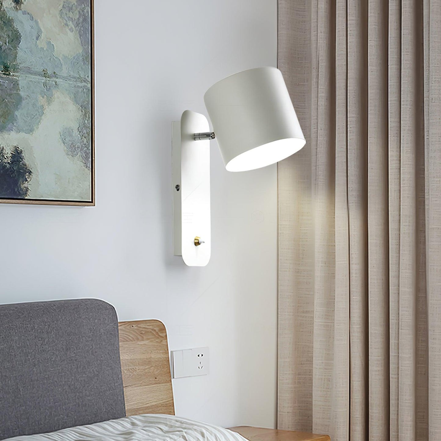 Sleek Adjustable Cylinder LED Wall Light Fixture