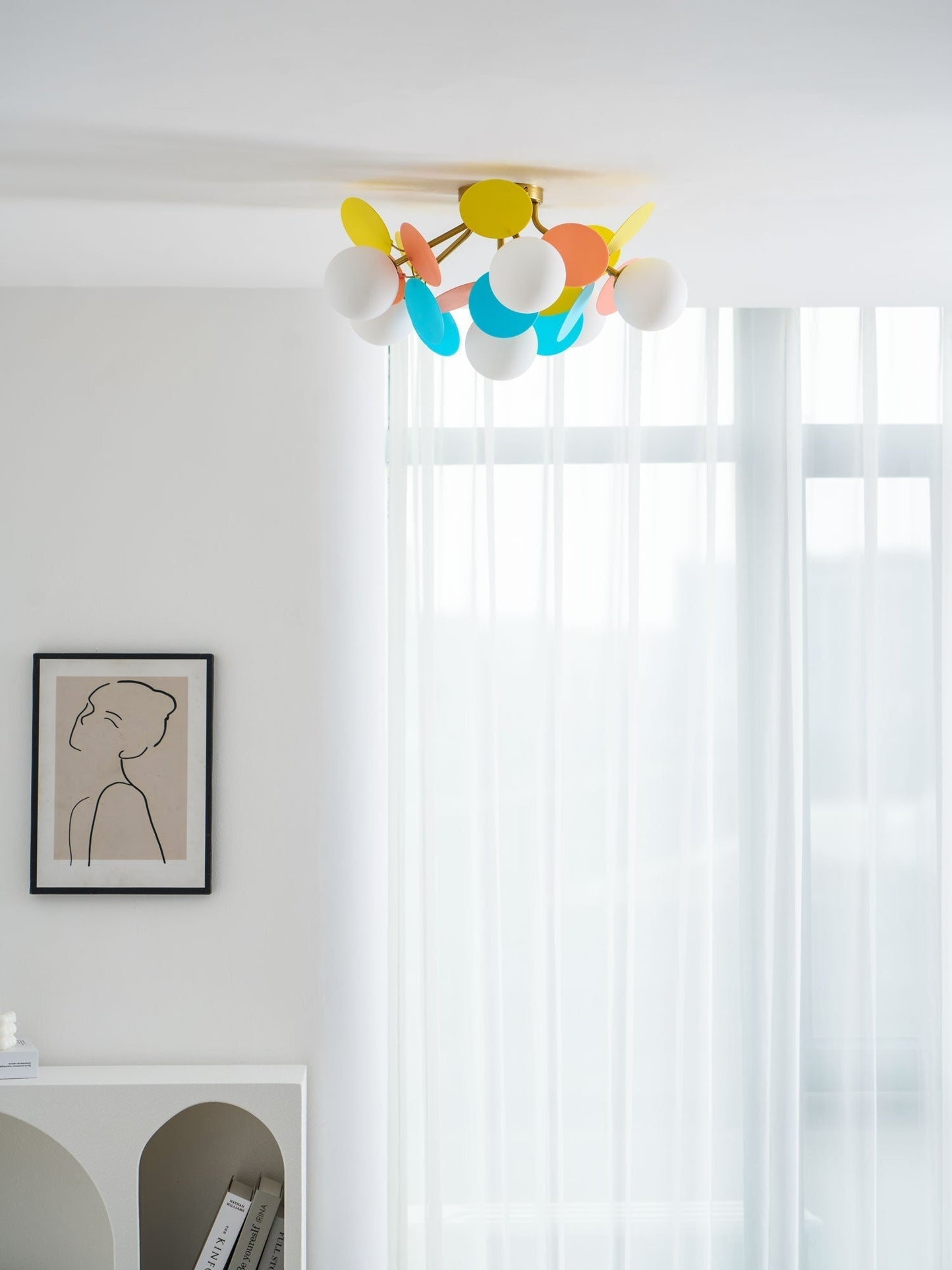 Stylish Glass Globe LED Ceiling Light Fixture
