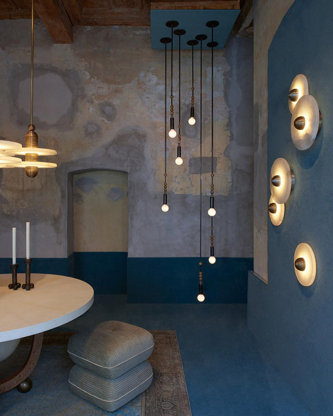 Elegant Marble Round Wall Light