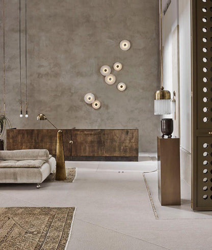 Elegant Marble Round Wall Light