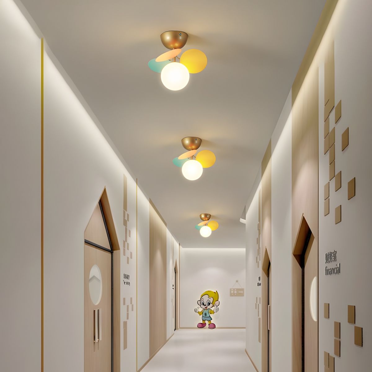 Stylish Glass Globe LED Ceiling Light Fixture