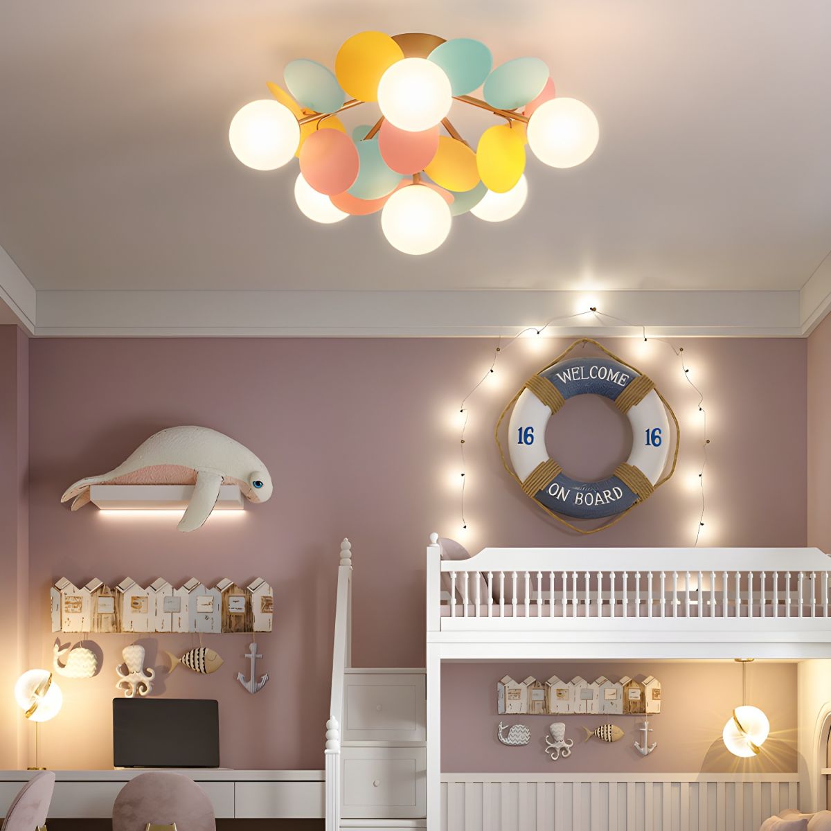 Stylish Glass Globe LED Ceiling Light Fixture
