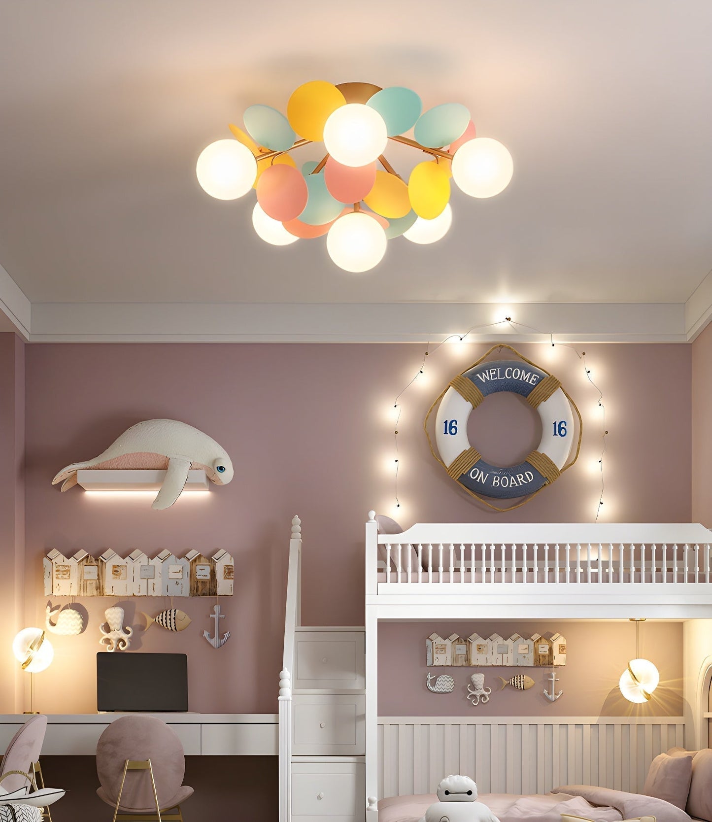 Stylish Glass Globe LED Ceiling Light Fixture