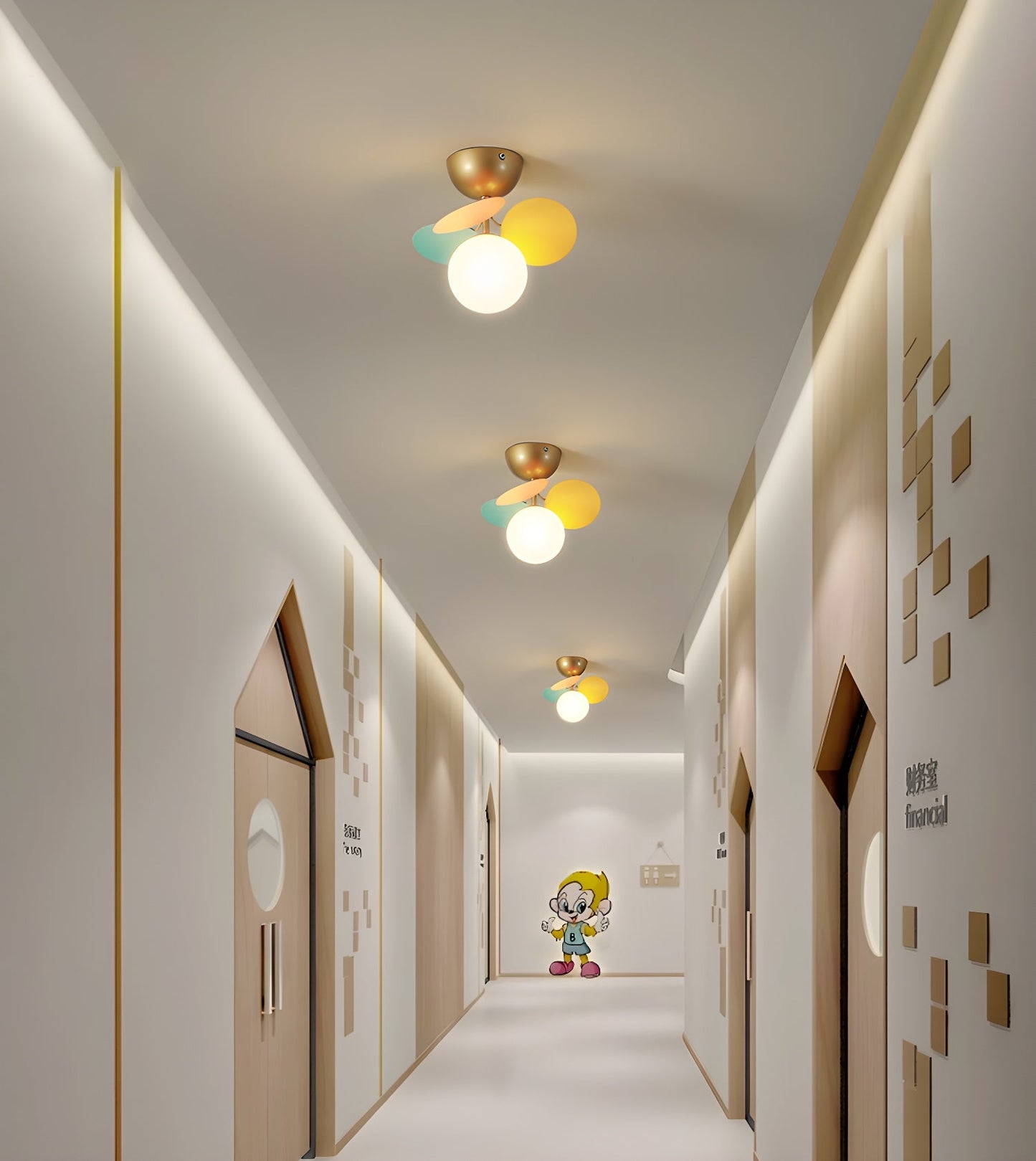 Stylish Glass Globe LED Ceiling Light Fixture