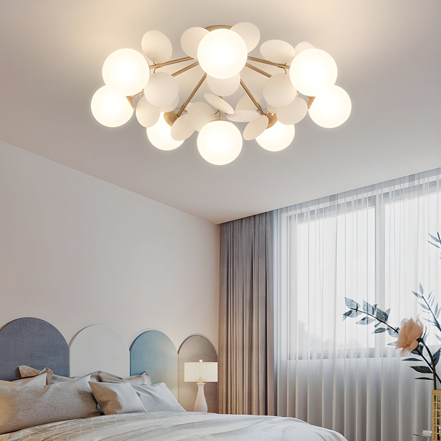Stylish Glass Globe LED Ceiling Light Fixture