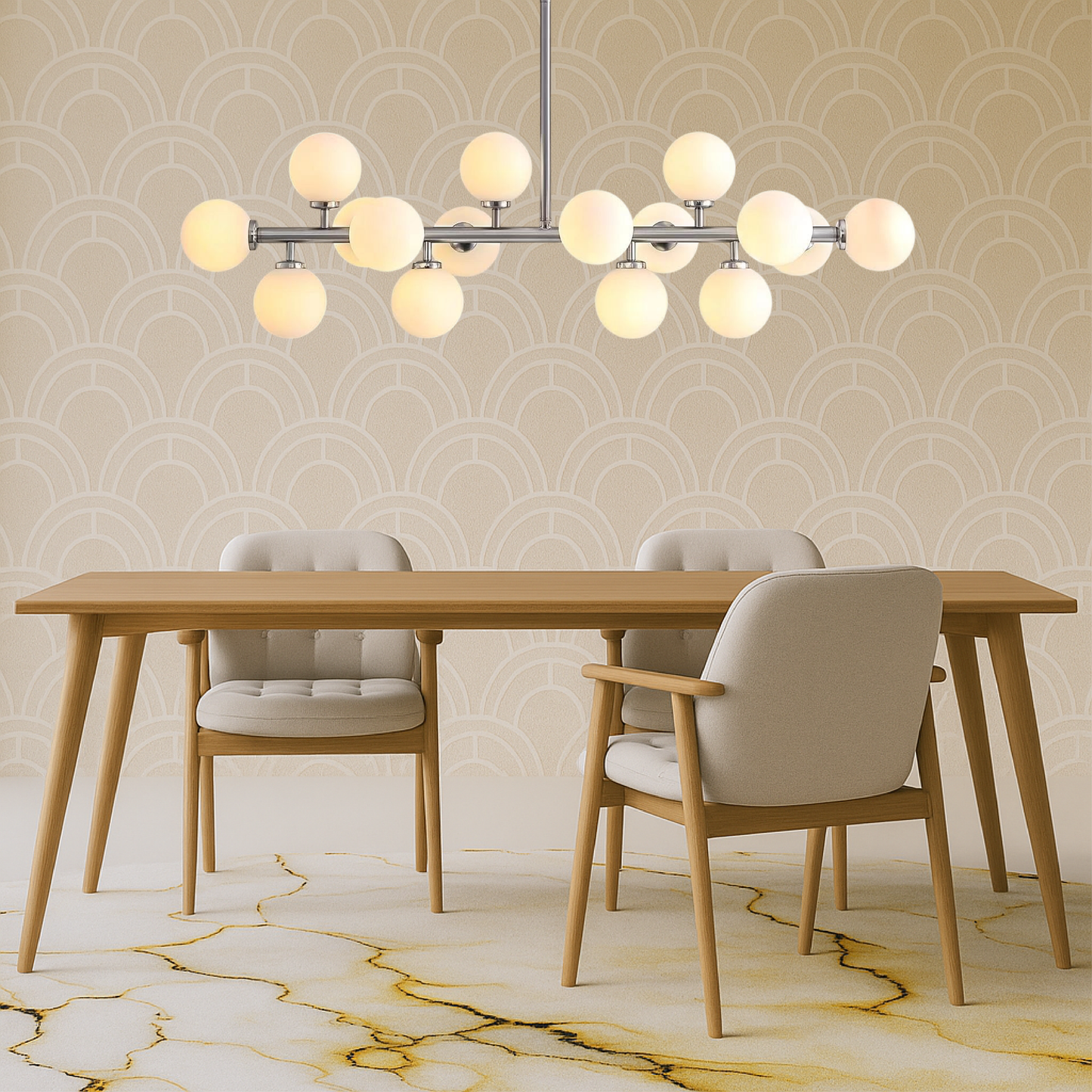 Classic 16-piece Dining Room Pendant Light - Fesara