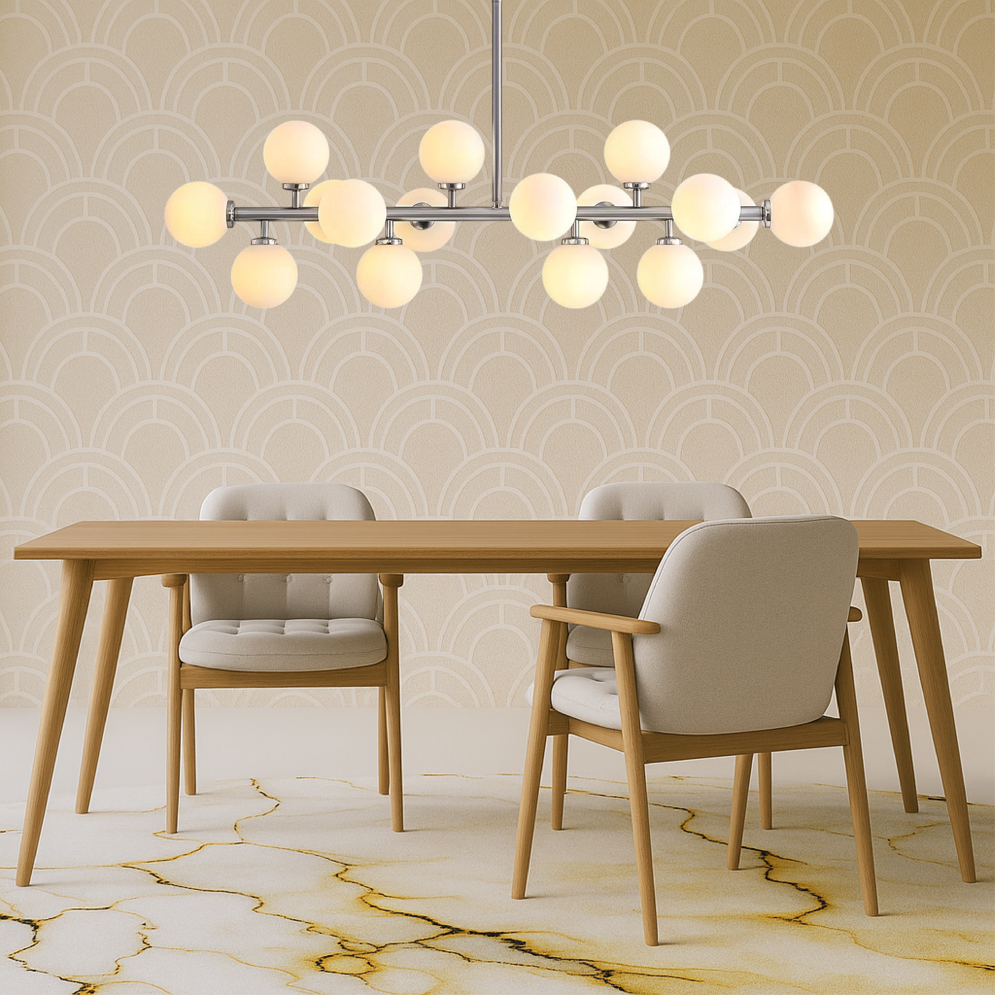 Classic 16-piece Dining Room Pendant Light - Fesara