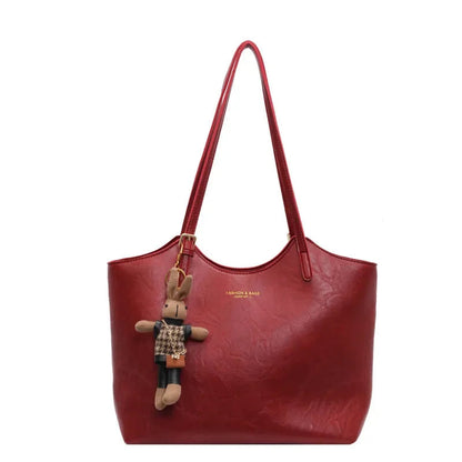 RusticCharm | Stylish Spacious Vegan Leather Tote Bag for Everyday Use 1