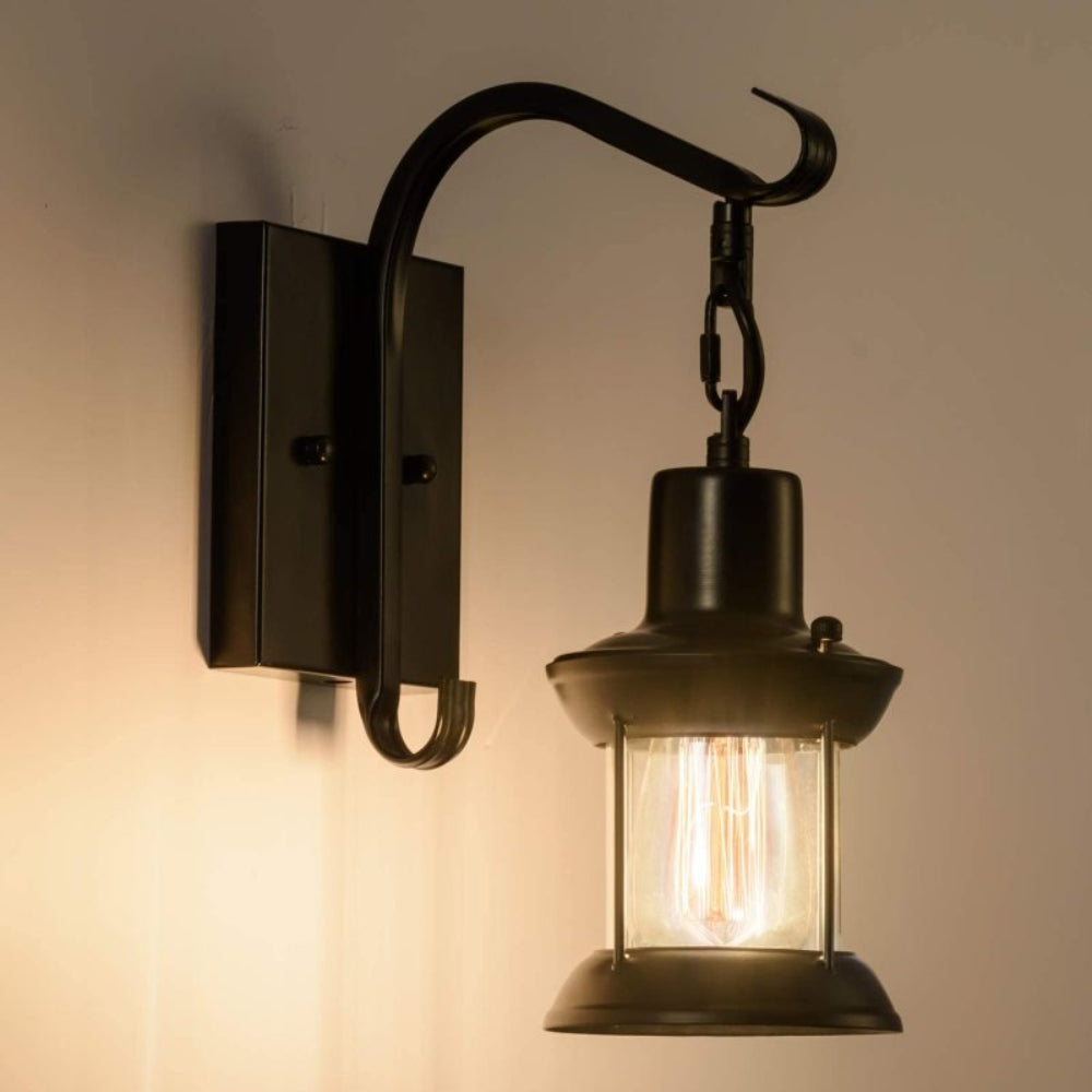 Retro Farmhouse Glass Wall Light - Fesara