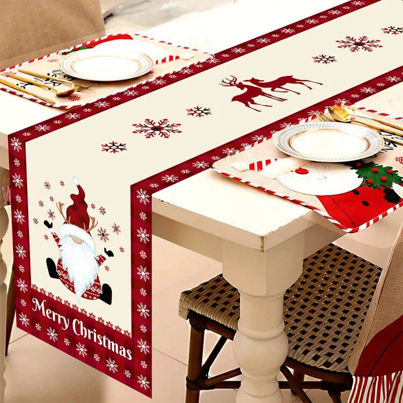 Christmas Table Runner Decorative Holiday Tablecloth 180x35cm - Fesara