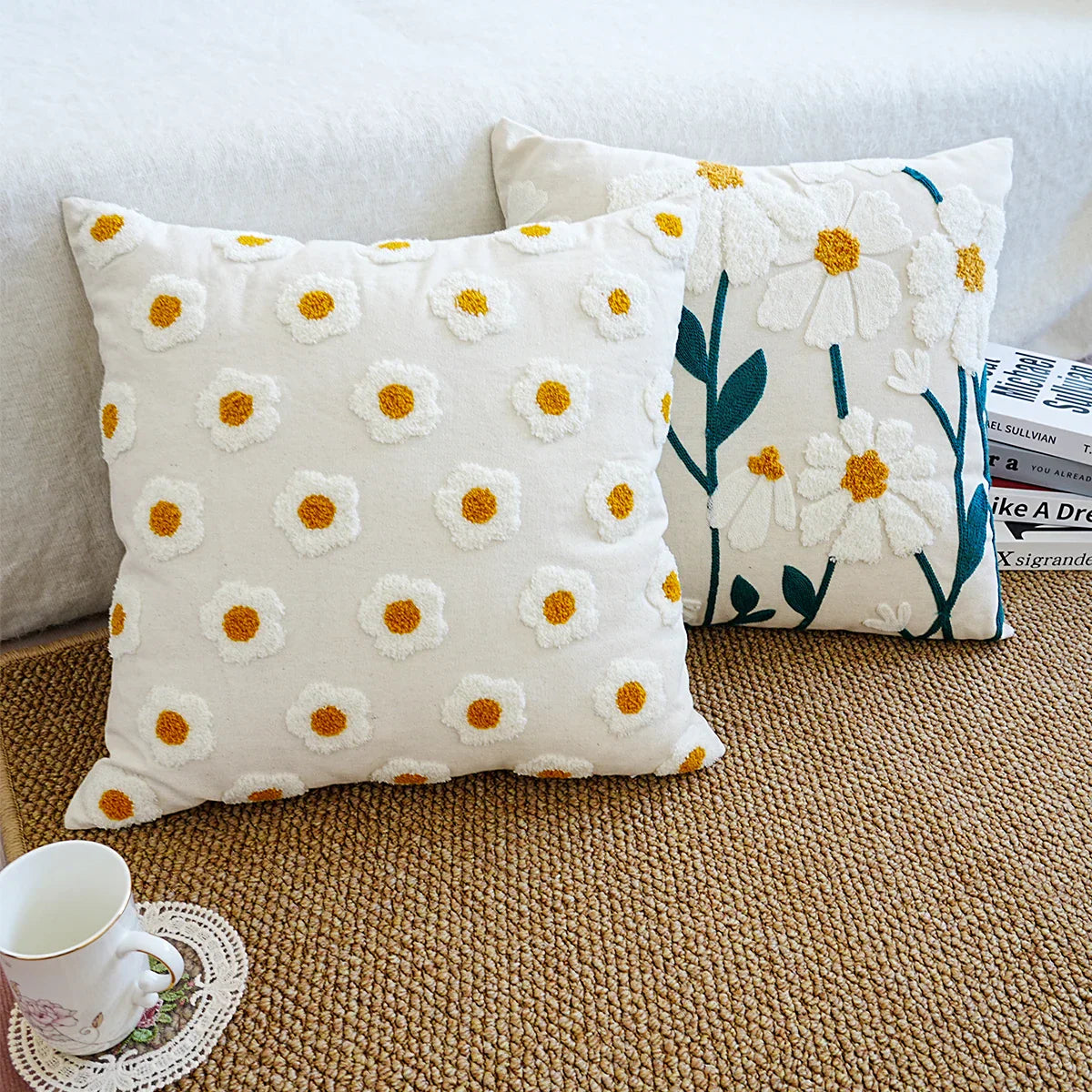 Decorative Floral Cushion Cover for Home Sofa