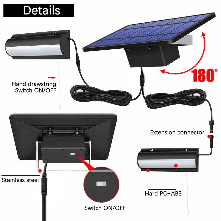 Solar Powered Lamp Outdoor Indoor IP65 Waterproof