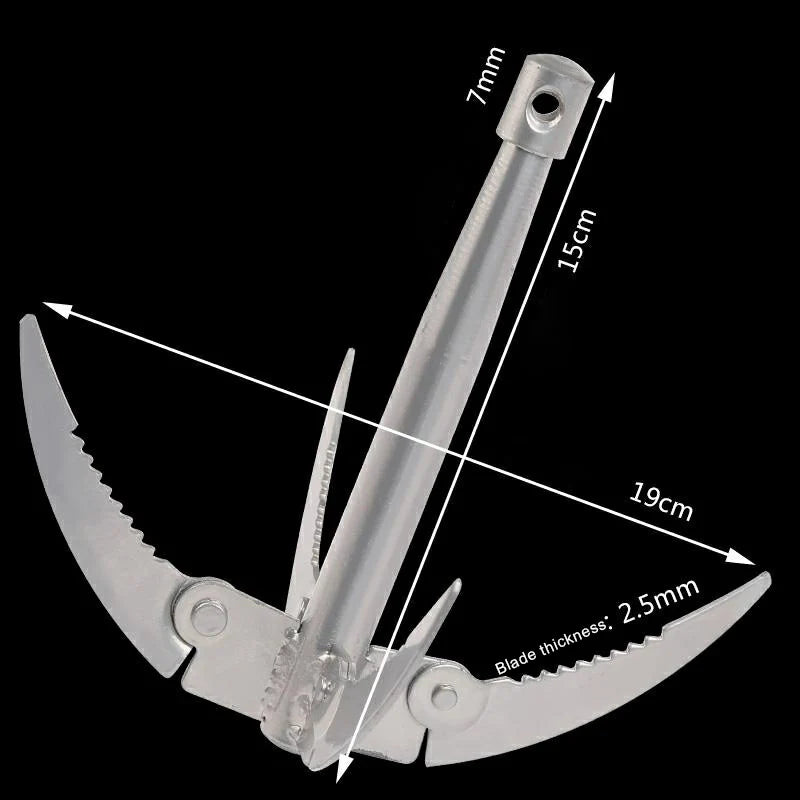 Durable Folding Boat Anchor with Secure Grip Hook