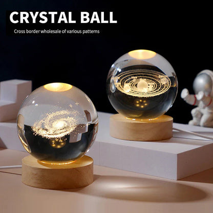 Colorful LED Globe Night Lamp with Starry Sky Design